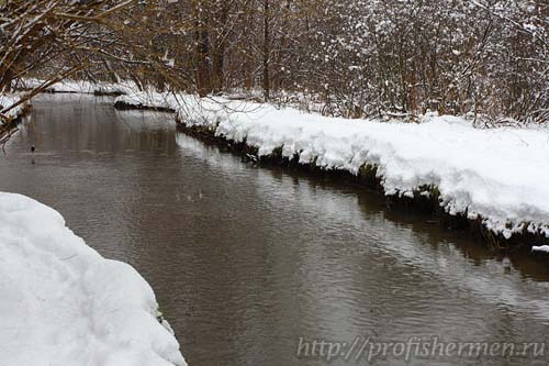 Открытая зимняя река